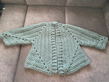Load image into Gallery viewer, Swaddle Me, Coddle Me Cardi with Ribbed Border
